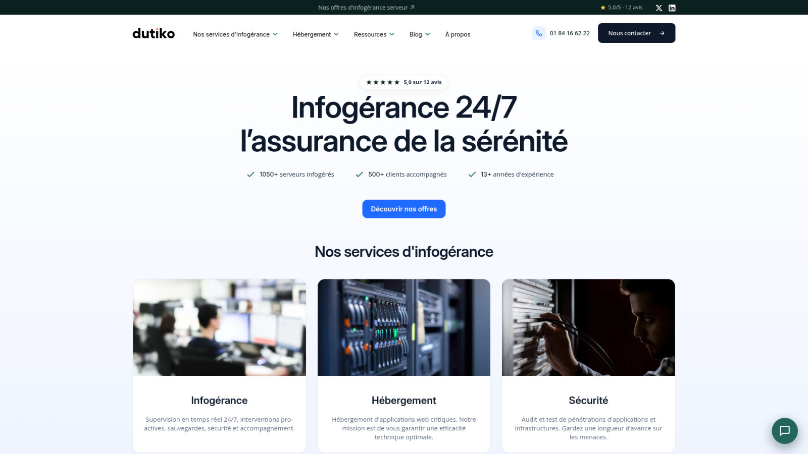 Pourquoi déléguer la gestion de vos serveurs à Dutikoo ?